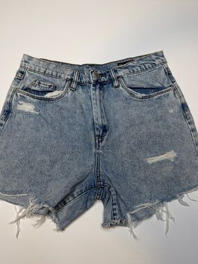 BlankNYC Distressed High Waisted Denim Shorts Size 30